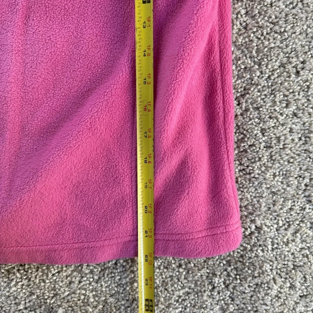 Columbia Fleece Jacket Girls Large 14/16 Pink Full Zip Lightweight Warm Outdoor
